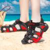 imageLittleplum Boys Sandals Closed Toe Sport Sandals Summer Shoes for Kids Walking Hiking Athletic OutdoorRedBlack