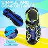 imageLittleplum Boys Sandals Closed Toe Sport Sandals Summer Shoes for Kids Walking Hiking Athletic OutdoorVibrant Fire Blue