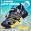 imageLittleplum Boys Sandals Closed Toe Toddler Sport Sandals Little Kid Summer Shoes for Big Kid Walking Hiking Athletic Outdoor Yellow Toddler 85