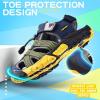 imageLittleplum Boys Sandals Closed Toe Toddler Sport Sandals Little Kid Summer Shoes for Big Kid Walking Hiking Athletic Outdoor Yellow Toddler 85