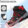 imageLittleplum Boys Snow Boots Winter Waterproof Antiskid Boots Hiking Outdoor Shoes Booties for Unisex Kids Little KidBig Kid8032Black Red
