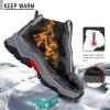 imageLittleplum Boys Snow Boots Winter Waterproof Antiskid Boots Hiking Outdoor Shoes Booties for Unisex Kids Little KidBig Kid8032Black Red