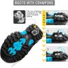 imageLittleplum Boys Snow Boots Winter Waterproof Antiskid Boots Hiking Outdoor Shoes Booties for Unisex Kids Little KidBig Kid8065Black Blue