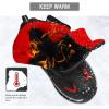 imageLittleplum Boys Snow Boots Winter Waterproof Antiskid Boots Hiking Outdoor Shoes Booties for Unisex Kids Little KidBig Kid8065Black Red