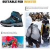 imageLittleplum Boys Snow Boots Winter Waterproof Antiskid Boots Hiking Outdoor Shoes Booties for Unisex Kids Little KidBig Kid8112Blue