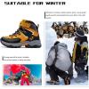imageLittleplum Boys Snow Boots Winter Waterproof Antiskid Boots Hiking Outdoor Shoes Booties for Unisex Kids Little KidBig Kid8112Yellow