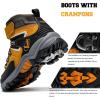 imageLittleplum Boys Snow Boots Winter Waterproof Antiskid Boots Hiking Outdoor Shoes Booties for Unisex Kids Little KidBig Kid8112Yellow