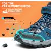 imageLittleplum Boys Snow Boots Winter Waterproof Antiskid Boots Hiking Outdoor Shoes Booties for Unisex Kids Little KidBig Kid8181Camo Lake Blue