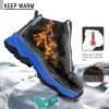 imageLittleplum Boys Snow Boots Winter Waterproof Antiskid Boots Hiking Outdoor Shoes Booties for Unisex Kids Little KidBig KidBlackBlue