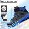 imageLittleplum Boys Snow Boots Winter Waterproof Antiskid Boots Hiking Outdoor Shoes Booties for Unisex Kids Little KidBig KidBlackBlue