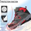 imageLittleplum Boys Snow Boots Winter Waterproof Antiskid Boots Hiking Outdoor Shoes Booties for Unisex Kids Little KidBig KidBlackGrey Red