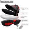 imageLittleplum Boys Snow Boots Winter Waterproof Antiskid Boots Hiking Outdoor Shoes Booties for Unisex Kids Little KidBig KidBlackGrey Red