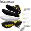 imageLittleplum Boys Snow Boots Winter Waterproof Antiskid Boots Hiking Outdoor Shoes Booties for Unisex Kids Little KidBig KidBlackYellow