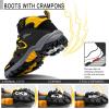 imageLittleplum Boys Snow Boots Winter Waterproof Antiskid Boots Hiking Outdoor Shoes Booties for Unisex Kids Little KidBig KidBlackYellow