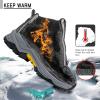 imageLittleplum Boys Snow Boots Winter Waterproof Antiskid Boots Hiking Outdoor Shoes Booties for Unisex Kids Little KidBig KidBlackYellow