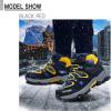 imageLittleplum Boys Snow Boots Winter Waterproof Antiskid Boots Hiking Outdoor Shoes Booties for Unisex Kids Little KidBig KidBlackYellow