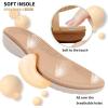 imageLittleplum Womens Sandals Arch Support Slingback Sandals Summer Beach Shoes Ankle Strap Thong Elastic Flat Sandals for WomenClassic Apricot