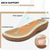 imageLittleplum Womens Sandals Arch Support Slingback Sandals Summer Beach Shoes Ankle Strap Thong Elastic Flat Sandals for WomenClassic Brown