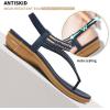 imageLittleplum Womens Sandals Arch Support Slingback Sandals Summer Beach Shoes Ankle Strap Thong Elastic Flat Sandals for WomenClassic Royalblue