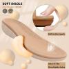 imageLittleplum Womens Sandals Arch Support Slingback Sandals Summer Beach Shoes Ankle Strap Thong Elastic Flat Sandals for WomenElegance Apricot