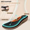 imageLittleplum Womens Sandals Arch Support Slingback Sandals Summer Beach Shoes Ankle Strap Thong Elastic Flat Sandals for WomenElegance Black