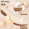 imageLittleplum Womens Sandals Arch Support Slingback Sandals Summer Beach Shoes Ankle Strap Thong Elastic Flat Sandals for WomenElegance Cream White