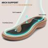 imageLittleplum Womens Sandals Arch Support Slingback Sandals Summer Beach Shoes Ankle Strap Thong Elastic Flat Sandals for WomenPopular Black