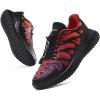 imageLittleplum Boys Running Shoes Slip On Kids Sneakers Mesh Tennis Shoes Lightweight Breathable for Athletic Gym School SportEnergic Black Red