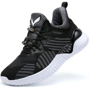 imageLittleplum Boys Running Shoes Slip On Kids Sneakers Mesh Tennis Shoes Lightweight Breathable for Athletic Gym School SportClassic Black
