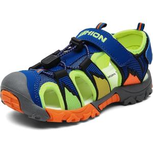imageLittleplum Boys Sandals Closed Toe Sport Sandals Summer Shoes for Kids Walking Hiking Athletic OutdoorBlue