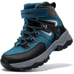 imageLittleplum Boys Snow Boots Winter Waterproof Antiskid Boots Hiking Outdoor Shoes Booties for Unisex Kids Little KidBig Kid8112Blue