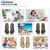 imageLittleplum Women Flat Sandals Dressy Sandal Summer Comfortable Slipon Casual Beach Shoes Dress Bohemian Ankle Elastic Flats SandalsStylish Apricot