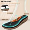imageLittleplum Womens Sandals Arch Support Slingback Sandals Summer Beach Shoes Ankle Strap Thong Elastic Flat SandalsChic Black