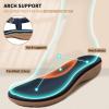 imageLittleplum Womens Sandals Arch Support Slingback Sandals Summer Beach Shoes Ankle Strap Thong Elastic Flat SandalsChic Blue