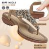 imageLittleplum Womens Sandals Arch Support Slingback Sandals Summer Beach Shoes Ankle Strap Thong Elastic Flat SandalsClassic Apricot
