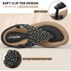 imageLittleplum Womens Sandals Arch Support Slingback Sandals Summer Beach Shoes Ankle Strap Thong Elastic Flat SandalsClassic Black