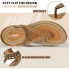 imageLittleplum Womens Sandals Arch Support Slingback Sandals Summer Beach Shoes Ankle Strap Thong Elastic Flat SandalsElegant Brown
