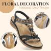 imageLittleplum Womens Sandals Arch Support Summer Beach Sandals Comfort Walking Shoes Bohemian Flip Flops Sandals for WomenCasual Black