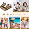 imageLittleplum Womens Sandals Arch Support Summer Beach Sandals Comfort Walking Shoes Bohemian Flip Flops Sandals for WomenCasual Black