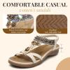 imageLittleplum Womens Sandals Arch Support Summer Beach Sandals Comfort Walking Shoes Bohemian Flip Flops Sandals for WomenCasual Cream White