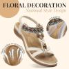 imageLittleplum Womens Sandals Arch Support Summer Beach Sandals Comfort Walking Shoes Bohemian Flip Flops Sandals for WomenCasual Cream White