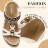 imageLittleplum Womens Sandals Arch Support Summer Beach Sandals Comfort Walking Shoes Bohemian Flip Flops Sandals for WomenCasual Cream White