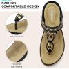 imageLittleplum Womens Sandals Arch Support Summer Beach Sandals Comfort Walking Shoes Bohemian Flip Flops Sandals for WomenElegance Black