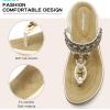 imageLittleplum Womens Sandals Arch Support Summer Beach Sandals Comfort Walking Shoes Bohemian Flip Flops Sandals for WomenElegance White