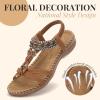 imageLittleplum Womens Sandals Arch Support Summer Beach Sandals Comfort Walking Shoes Bohemian Flip Flops Sandals for WomenFashion Brown