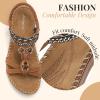 imageLittleplum Womens Sandals Arch Support Summer Beach Sandals Comfort Walking Shoes Bohemian Flip Flops Sandals for WomenFashion Brown