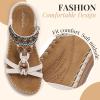 imageLittleplum Womens Sandals Arch Support Summer Beach Sandals Comfort Walking Shoes Bohemian Flip Flops Sandals for WomenFashion Cream White