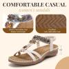 imageLittleplum Womens Sandals Arch Support Summer Beach Sandals Comfort Walking Shoes Bohemian Flip Flops Sandals for WomenFashion Cream White