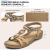 imageLittleplum Womens Sandals Comfort Arch Support Sandals Summer Walking Shoes Casual Ankle Elastic Flip Flops SandalsCasual Apricot