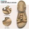 imageLittleplum Womens Sandals Comfort Arch Support Sandals Summer Walking Shoes Casual Ankle Elastic Flip Flops SandalsCasual Apricot